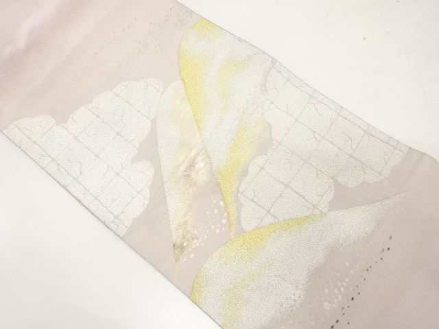 アンティーク　つづれ　遠山に霞模様織り出し袋帯（材料）